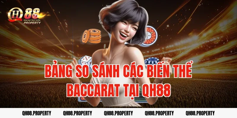 Bảng so sánh các biến thể baccarat tại QH88